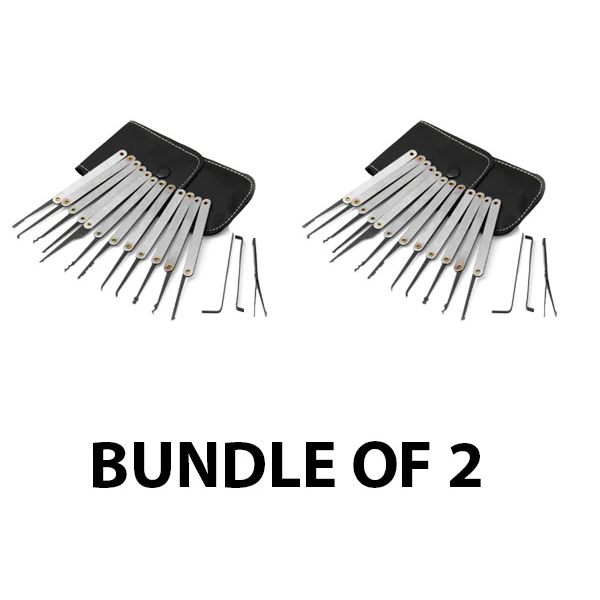 2 x GOSO Lock Pick Set with Leather Case - 12 Pieces (BUNDLE OF 2)