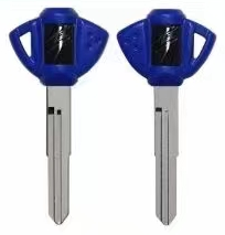 Transponder Key Shell for Suzuki Motorbike Blue Color- Pack of 5