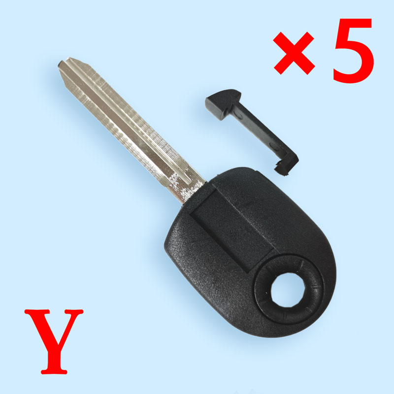 Anti-theft chip key shell for Isuzu car key old van truck - Pack of 5