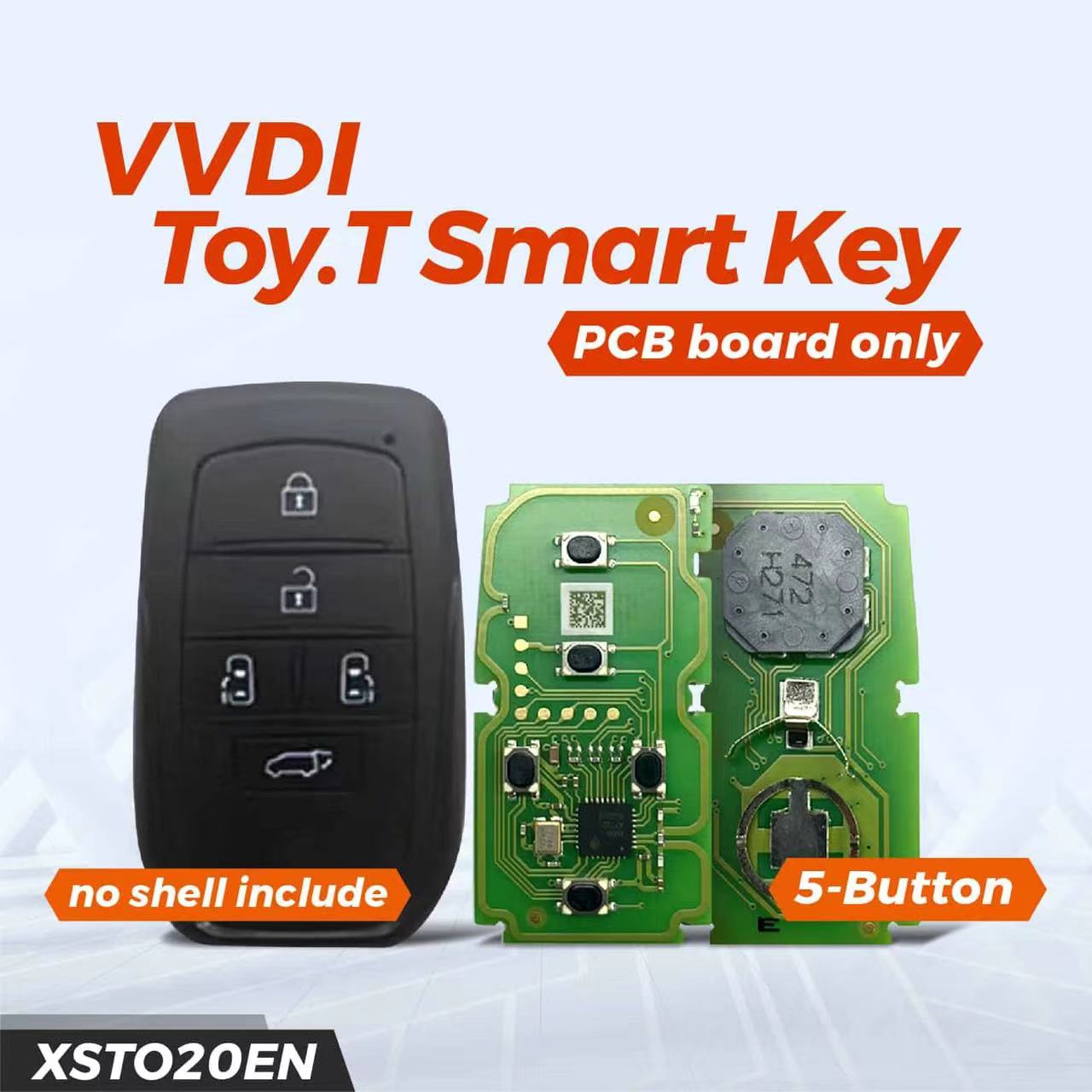 Xhorse XSTO20EN Toyota Type Universam Smart Key XM38 with 5 Buttons Shell Complete Key