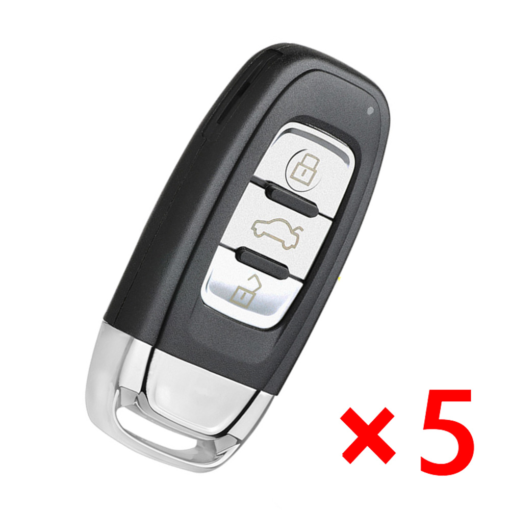 Upgraded Smart Remote Key Shell Case Fob for Audi A6L Q7 & Keyless-go Flip Model - pack of 5