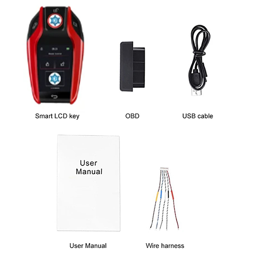 CF618C Modified LCD Type Universal Smart Key for BMW - Red Color