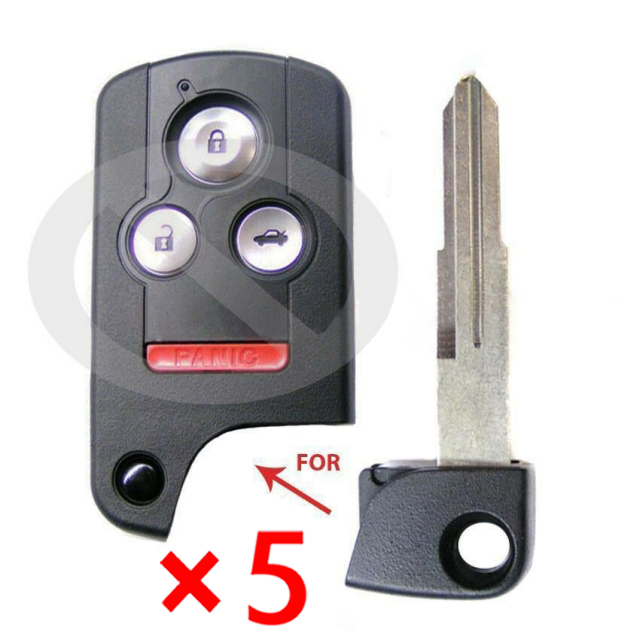 Replacement Remote Smart Prox Emergency Key FOB Blade Push To Start Insert-pack of 5