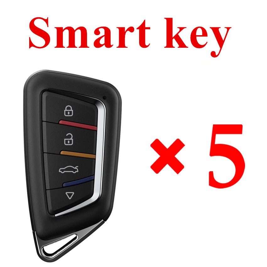 XHORSE XSKF30EN 4 Button Knife Style Universal Smart Remote for VVDI2 VVDI Key Tool Max MINI Key Tool Car Key - Pack of 5