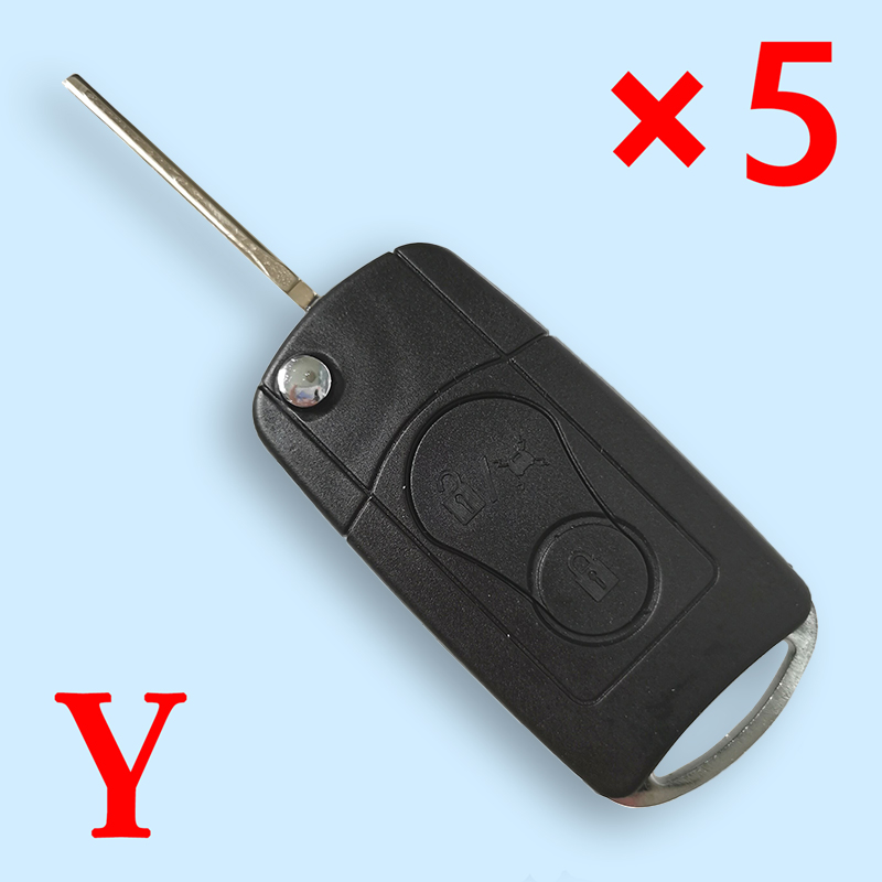 Folding Remote Key Shell for Ssangyong Switchblade - pack of 5 