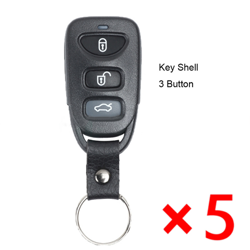 Remote Key Shell 3 Button for Hyundai - pack of 5 