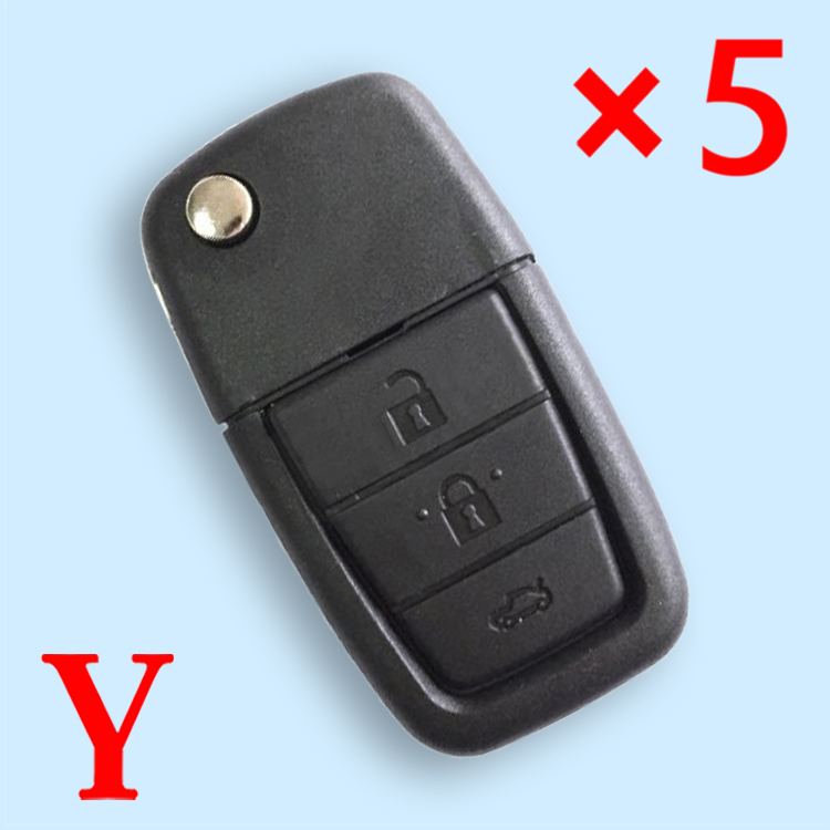 Flip Remote Key Shell 3+1 Button For Pontiac - pack of 5 