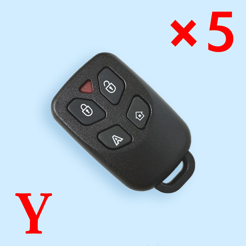 4 Button +Panic Remote Key Shell For Brazil For Positron PX32 Car Key Case Cover Shell Alarm - 5pcs