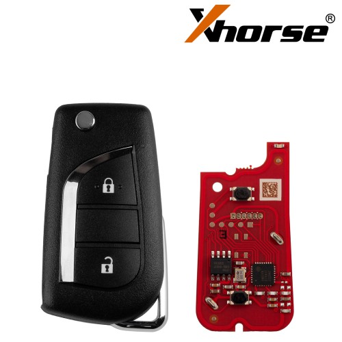 XHORSE XKTO21EN for Toyota 2 Buttons Second Generation Universal Wired Remote Key - Pack of 5