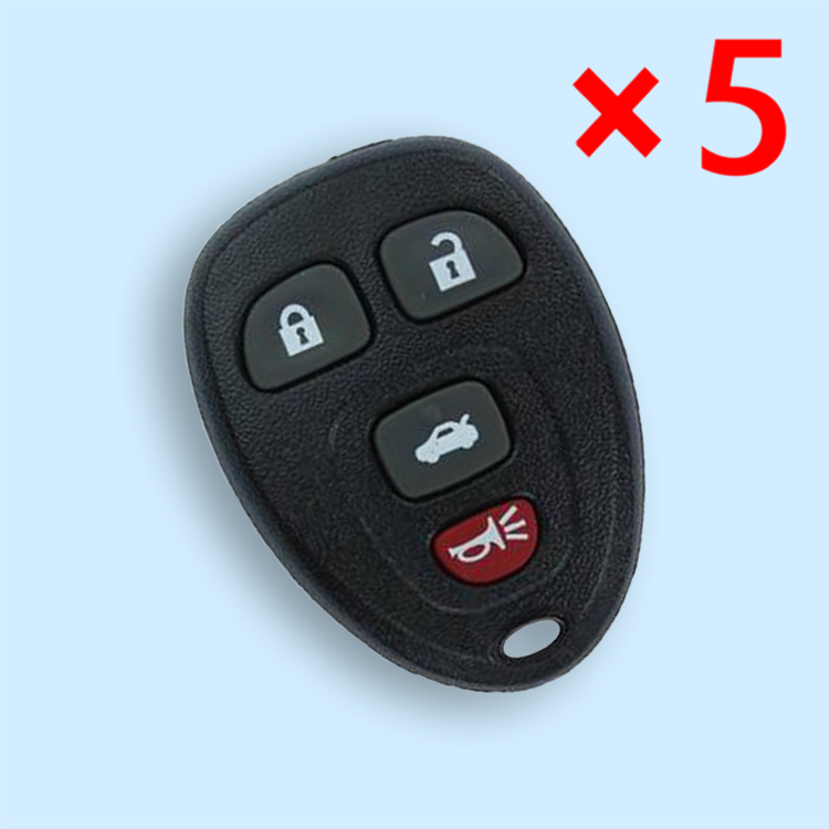 4 Button Remote Shell with Trunk for Chevrolet GMC (5pcs)