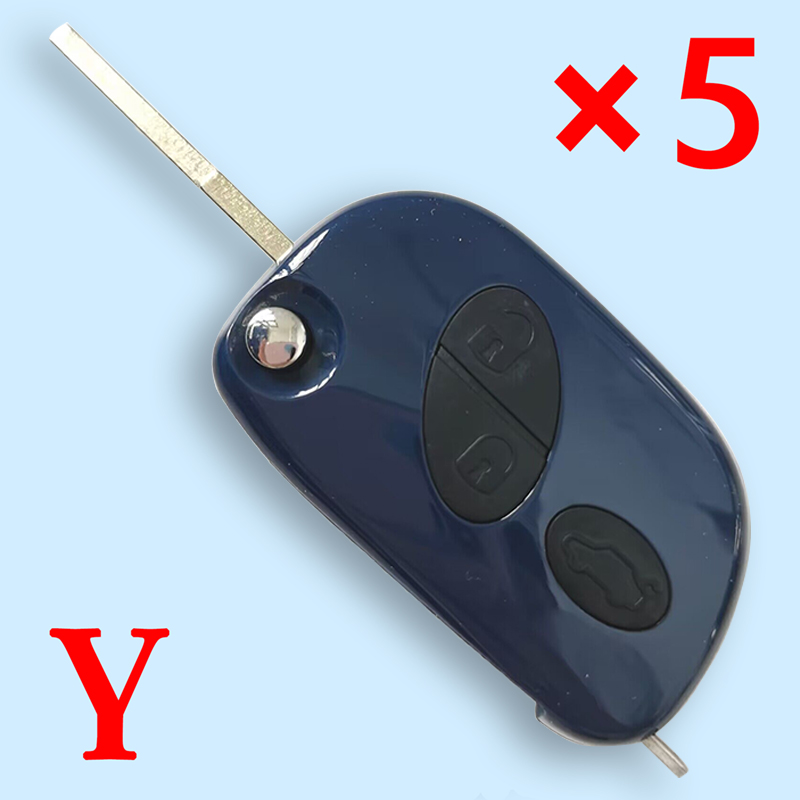 Folding Remote Key Shell 3 Button for Maserati Gran Turismo RX2TRF937 - Pack of 5