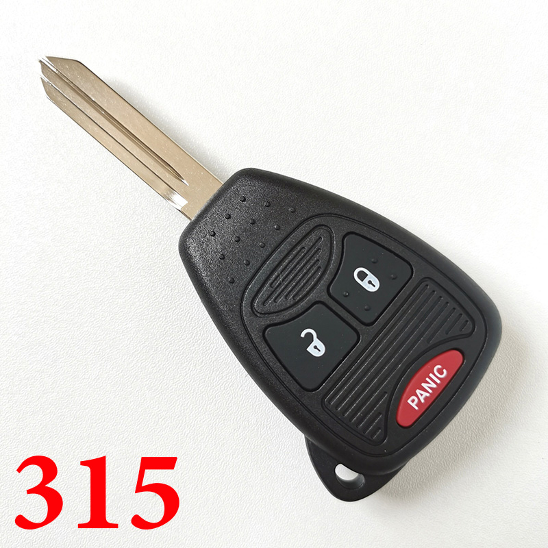 2+1 Buttons 315 MHz Remote Heady Key for Chrysler Dodge Jeep 2004-2011 - OHT692427AA