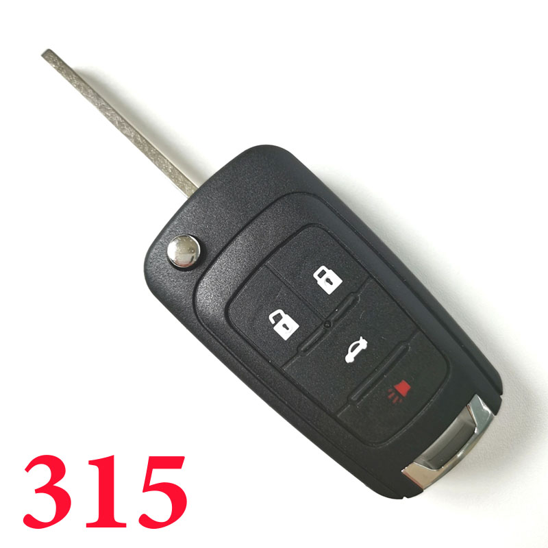 4 Buttons 315 Mhz Flip Smart Proximity Key for Buick with Logo
