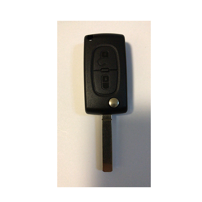 Peugeot Flip Remote Key without Groove - 2 Buttons 434 MHz PCF7941 0523 