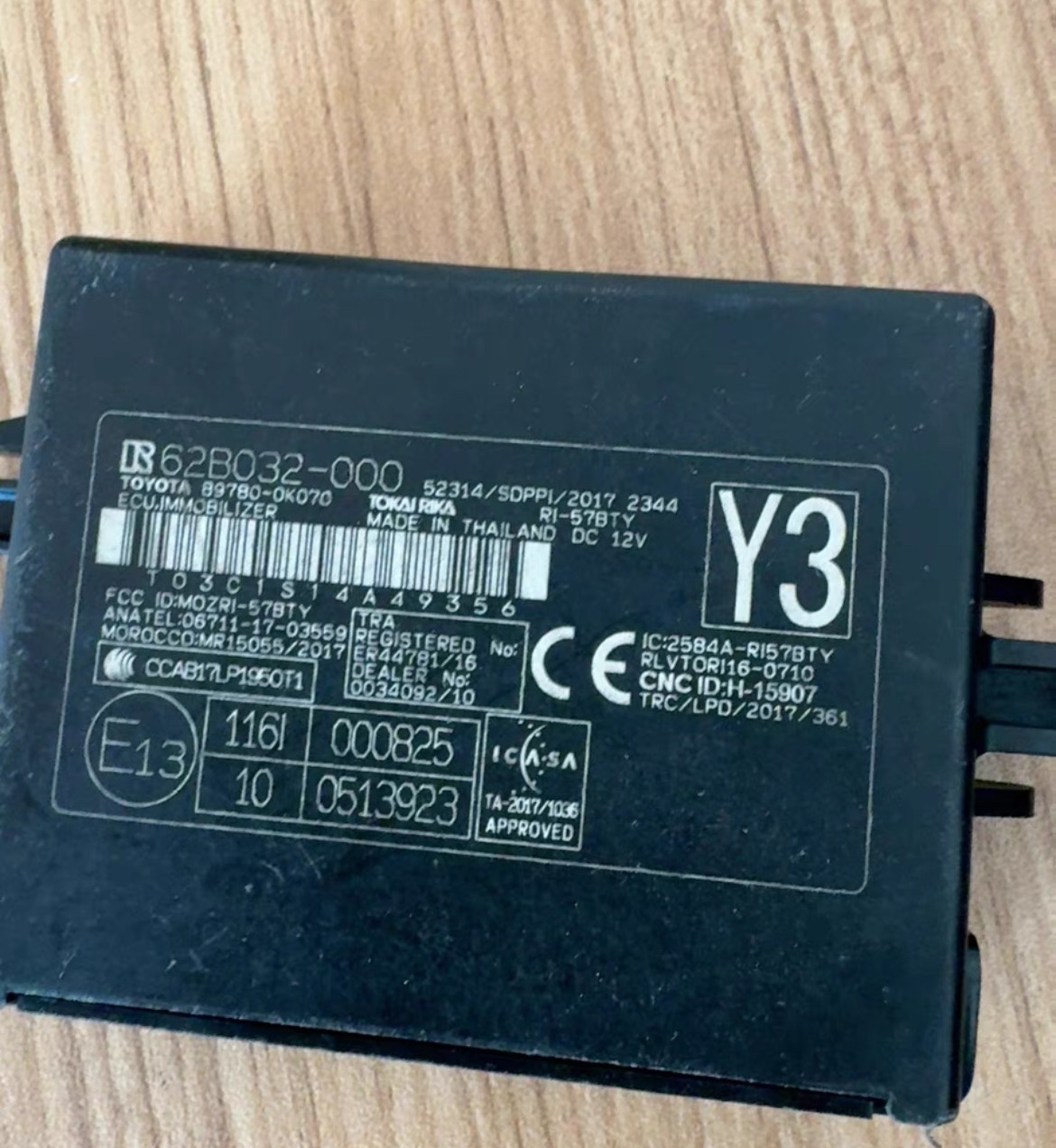 Original Refurbished Toyota Y3 Immobilizer Box