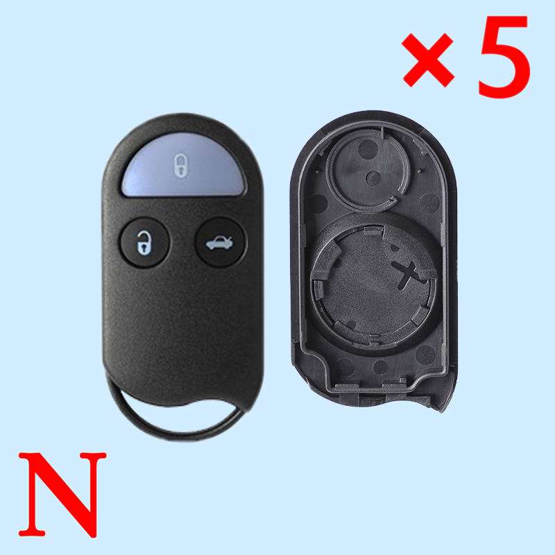 3 Button KEY SHELL key fob  for Nissan Altima Maxima Pathfinder Quest - Pack of 5