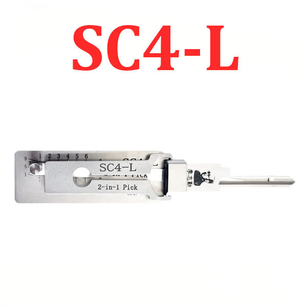 Original Lishi SC4-L Anti-Glare 2-IN-1 Pick & Decoder for Schlage Door Locks / Left-Hand Reverse