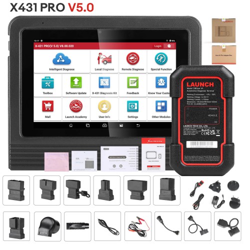 [Ship from EU/UK] [EU/UK Version] Launch X431 V 5.0 (X431 Pro) 8inch Wifi/Bluetooth Bidirectional Full System Diagnostic Scanner Supports CAN FD DOIP, VAG Guide