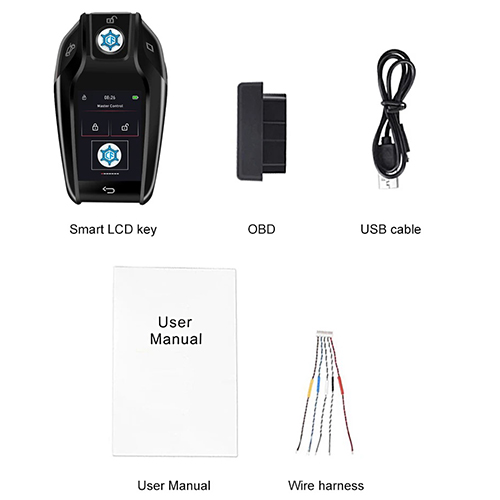 CF618C Modifiled LCD Type Universal Smart Key for BMW - Black Color