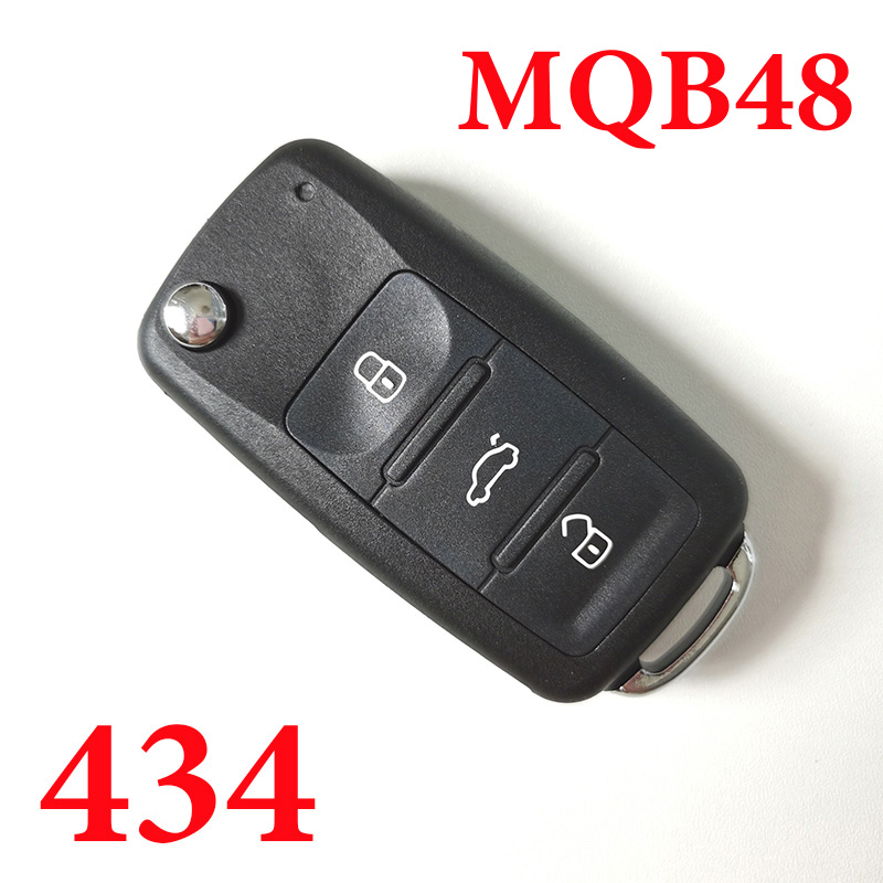 3 Buttons 434 MHz Smart Key for VW 4th & 5th Generation Cars  - with MQB48 chip