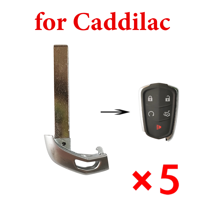 Smart Emergency Key Blade for 2014 Caddilac ATS-I CTS - Pack of 5