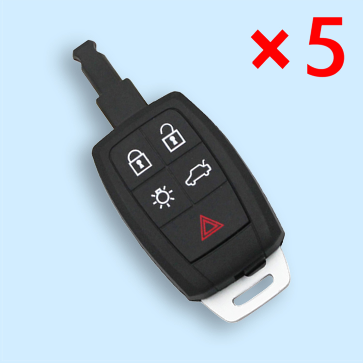 5 Buttons Smart Remote Key Shell For Volvo C30 C70 V50 V40 - Pack of 5