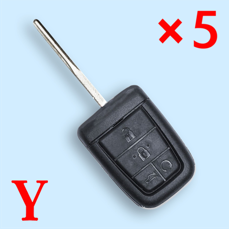 Remote Key Shell 4+1 Button for Chevrolet - Pack of 5