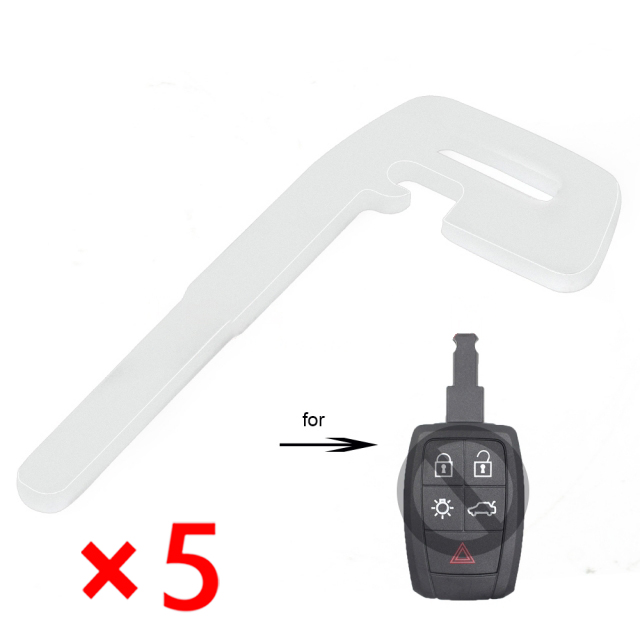 Uncut Remote Entry Key Blade for Volvo C30 C70 S40 V50 - pack of 5