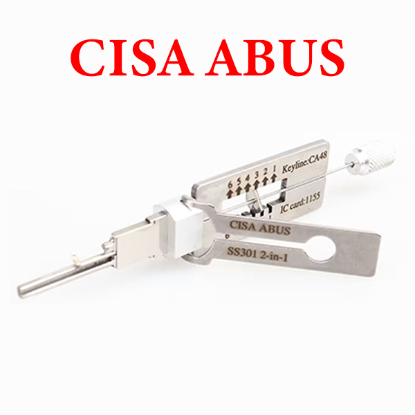 New Arrival Lishi CISA ABUS SS301 2 in 1 Locksmith Tool 