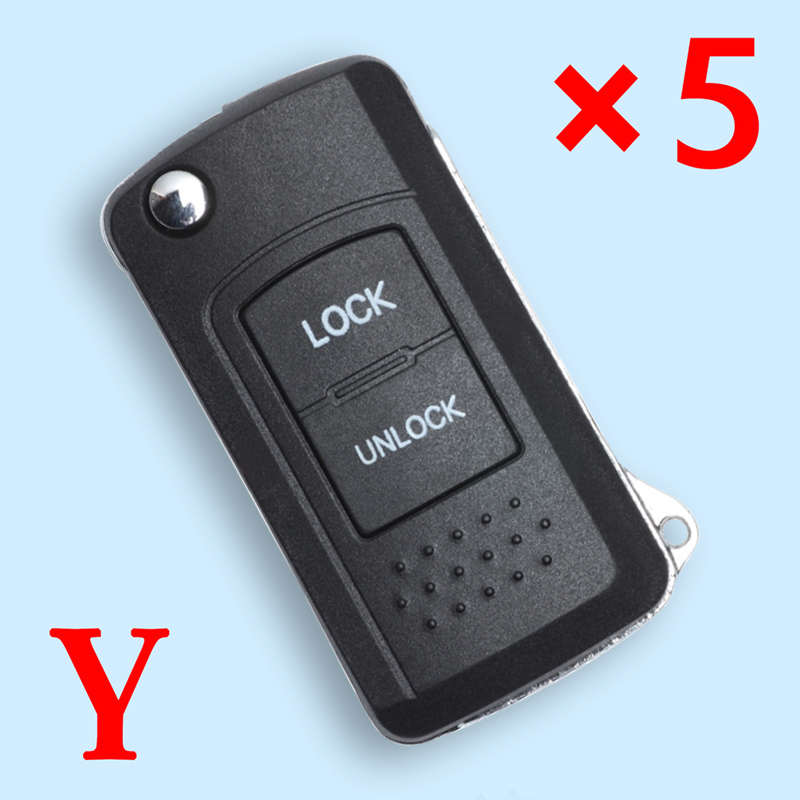 Modified Remote Key Shell 2 Button For Mitsubish Pajero V73 Hafei Simbo Right Blade - pack of 5 