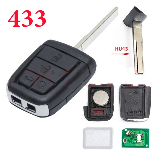 Remote Key 4+1 Button 433MHz ID46 Chip for Holden Commodore VE With HU43 Blade