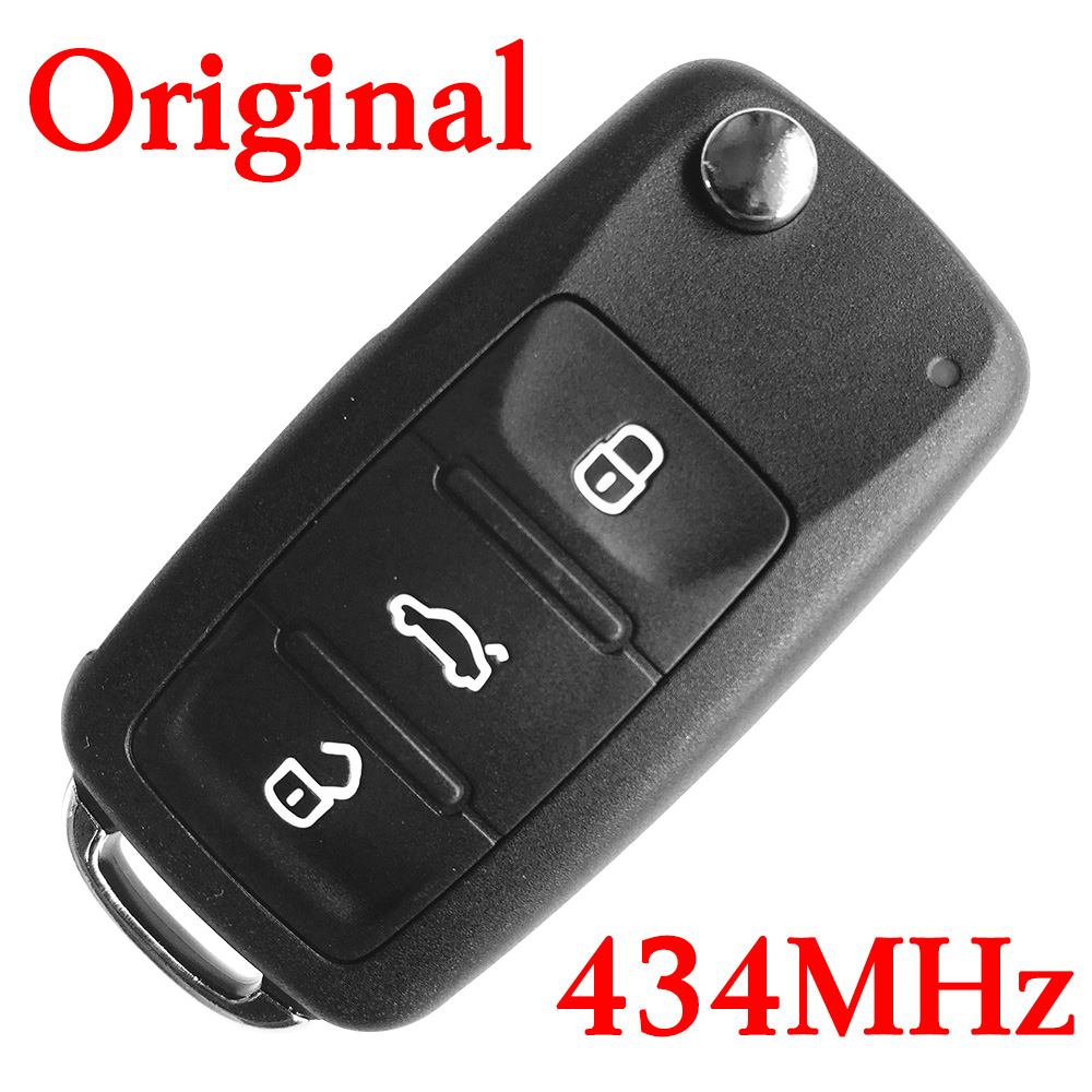 Original 3 Buttons 434 MHz Remote Key For VW Golf Jetta - 5K0 837 202 AD with 48 Chip