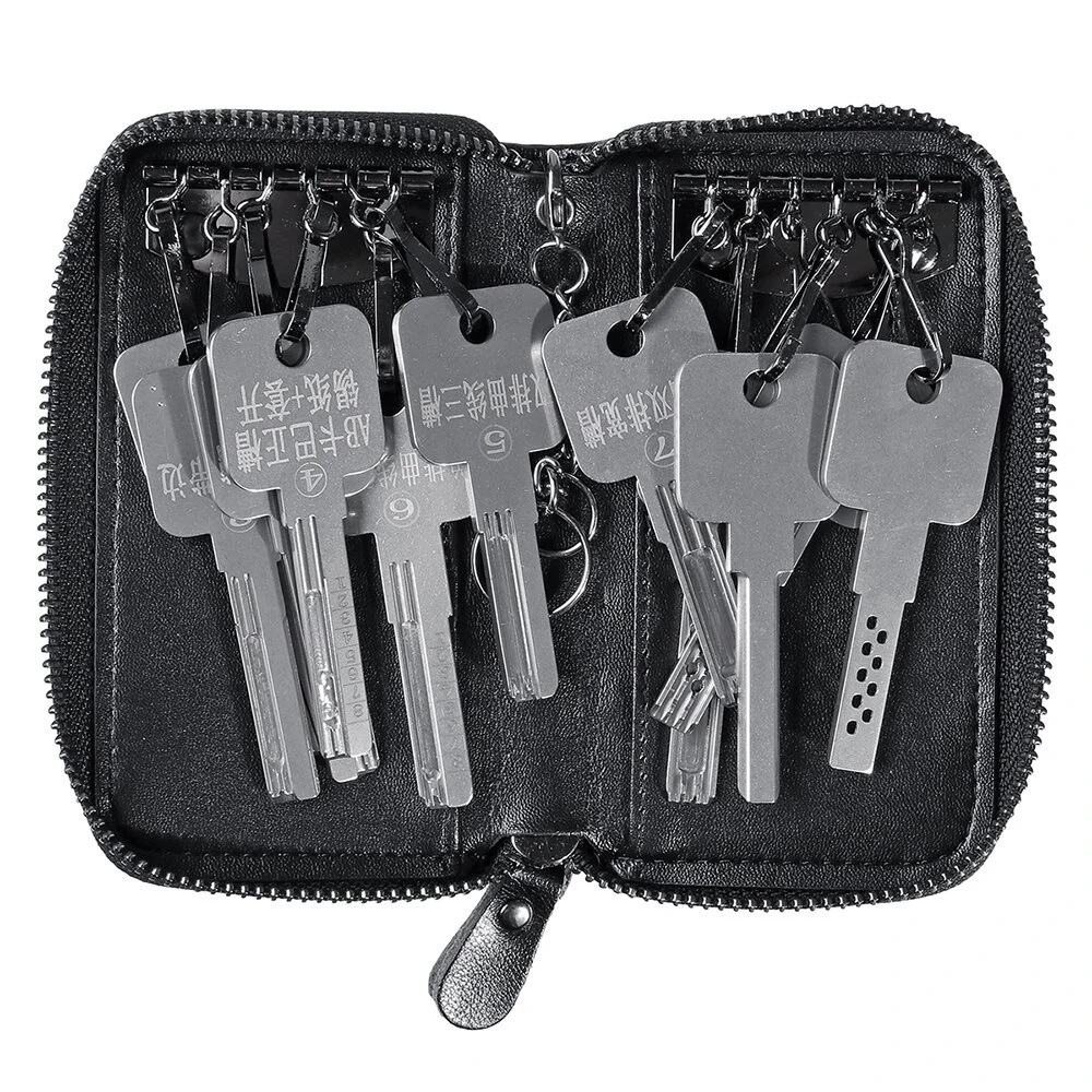 15PCS Stainless Steel Soft Hard to Pry Open the Key Key lock Pi Various Key Embryos, Multi-slot Keys, Special for Locksmith Unlocking Tools