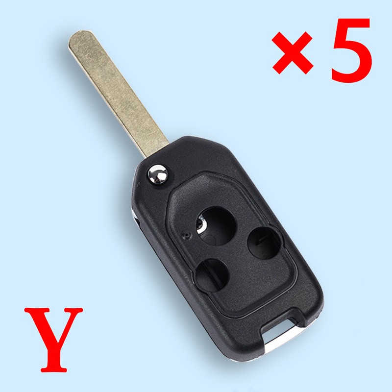 3 Button Car Key Case Shell For HONDA  5pcs