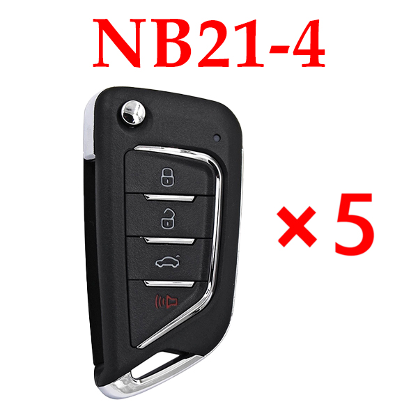 KeyDIY KD NB21-4 Universal Wirless Remote Key - Pack of 5