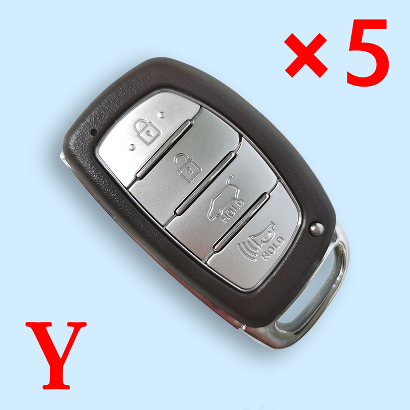 Smart Remote Key Shell 4 Button for Hyundai IX25 IX35 Elantra Sonata Verna ( No Battry Holder) - pack of 5 