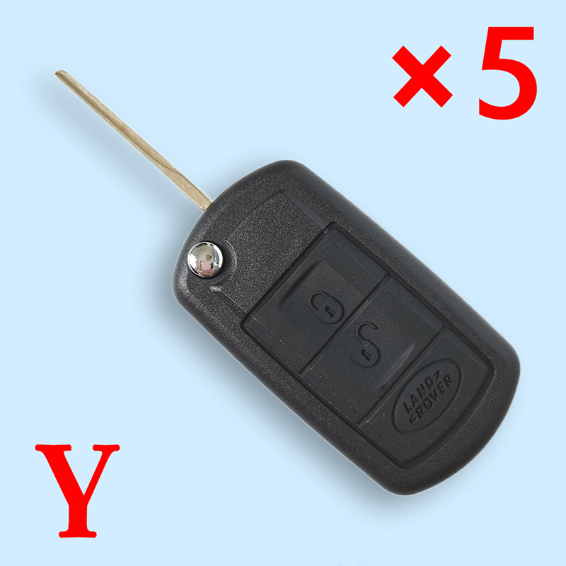 3 Buttons Filp Remote Key Shell with HU92 Blade for Land Rover 5 pcs / lot