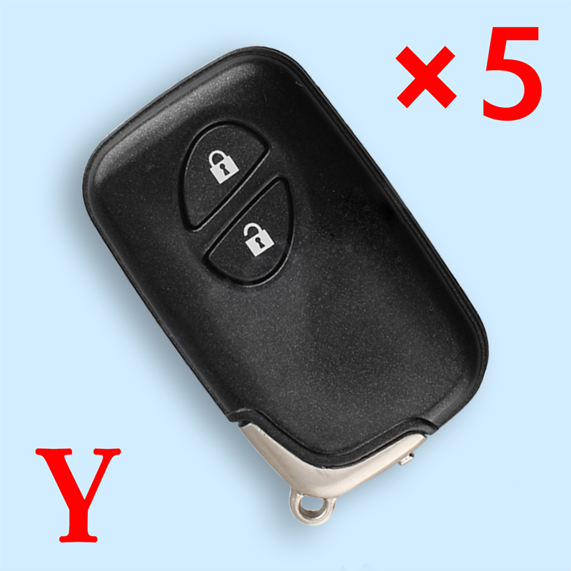 Smart Remote Car Key Shell Case With SUV Trunk FOB for Lexus RX350 RX450 LX570 FCC ID: HYQ14ACX Model A- pack of 5 