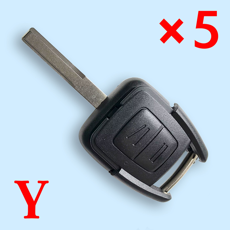 Remote Key Case Fob 2 Button for VAUXHALL OPEL Vectra Zafira Omega Astra Uncut HU43 Blade - pack of 5 