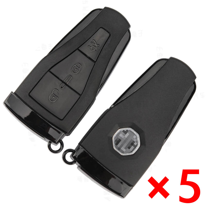 Suitable for MG 6 smart key shell MG M6 smart remote key shell  with emergency key  3 Buttons - 5pcs