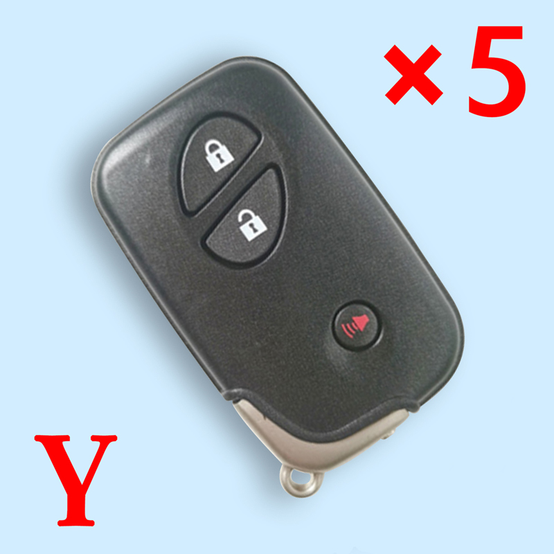 2+1 Buttons Smart Remote Car Key Shell Case  for Lexus RX350 RX450 LX570 FCC ID: HYQ14ACX pack of 5 