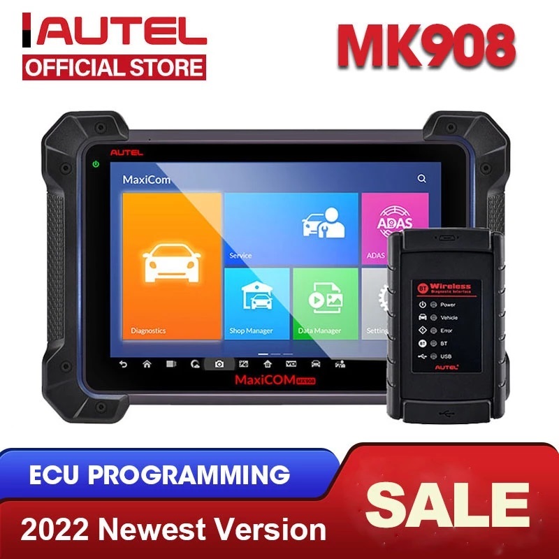 Autel MaxiCOM MK908 Auto Diagnostic Scanner Autel MK908 PK MK908P MaxiSys Elite MS908 ECU Programming with J2534 OBD 2 OBD2 Auto