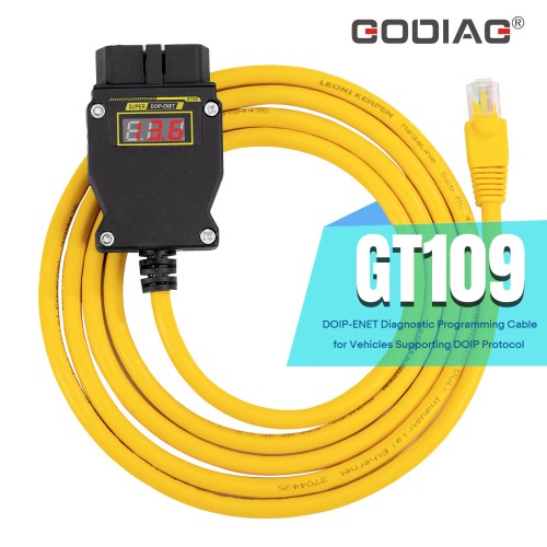[Ship from EU] 2024 GODIAG GT109 DOIP ENET with Voltage Display DOIP Diagnostic Programming Coding Adapter for BMW Benz VW Audi