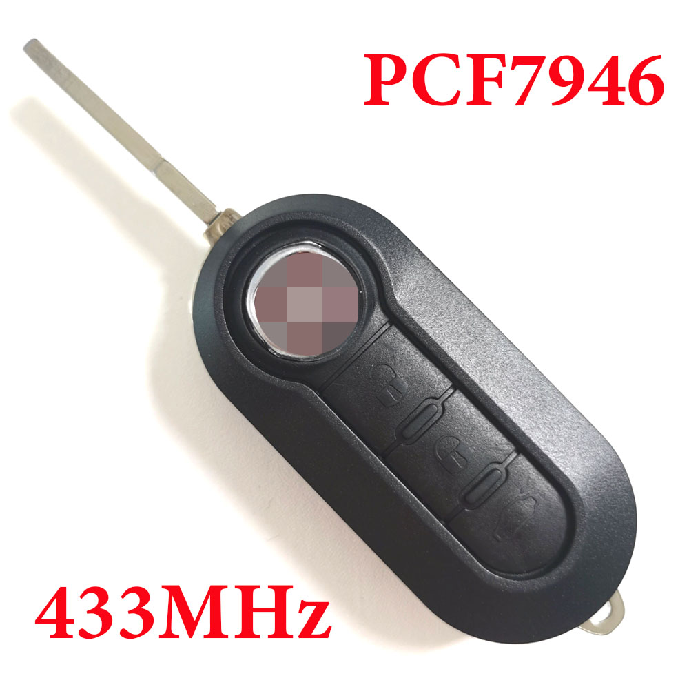 AK017006 for Fiat Remote Key Fob 3 Button 433MHz PCF7946 500L Bravo Ducato