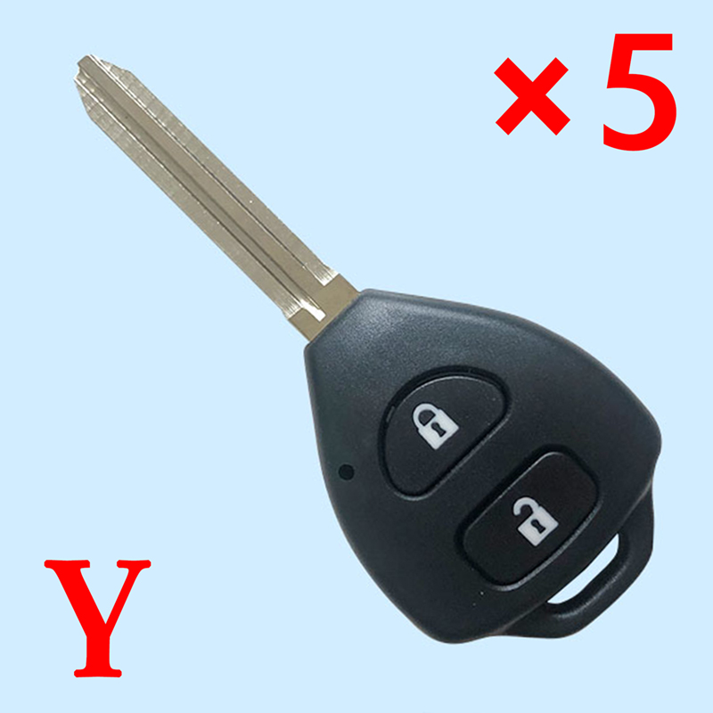 2 Buttons Remote Key Shell for Toyota - 5 pcs