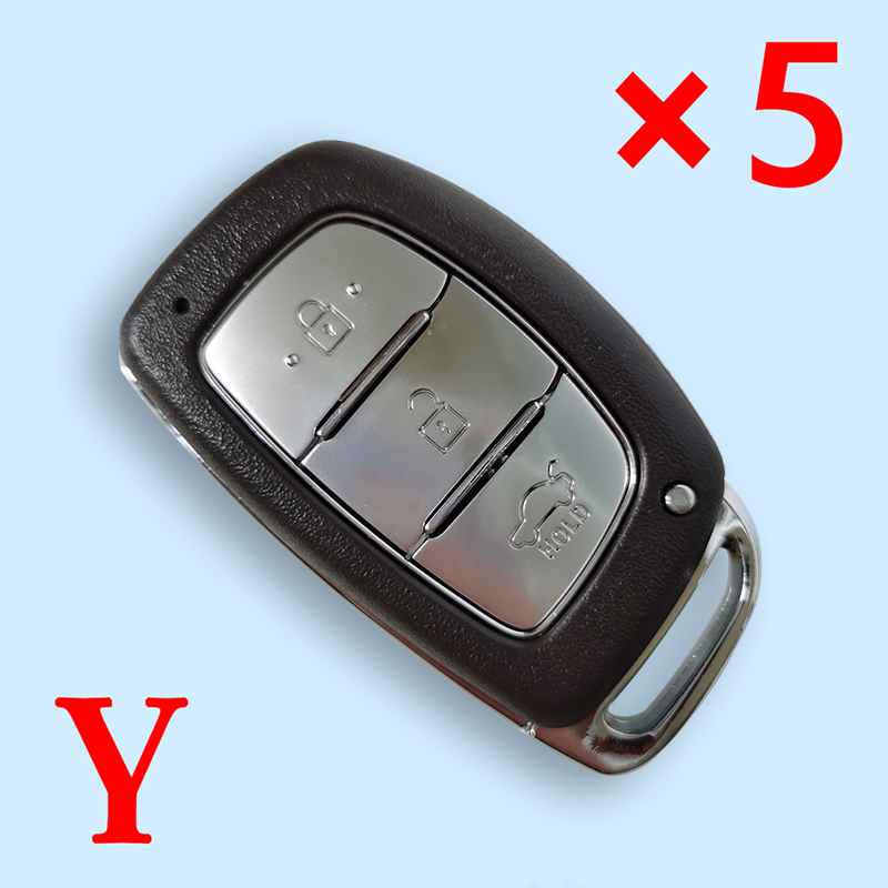 Smart Remote Key Shell 3 Button for Hyundai IX25 IX35 Elantra Sonata Verna ( With Battry Holder) - pack of 5 