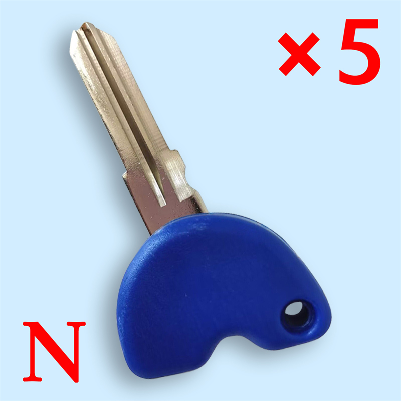 Motorcycle Transponder Key Shell for Piaggio Blue - Pack of 5