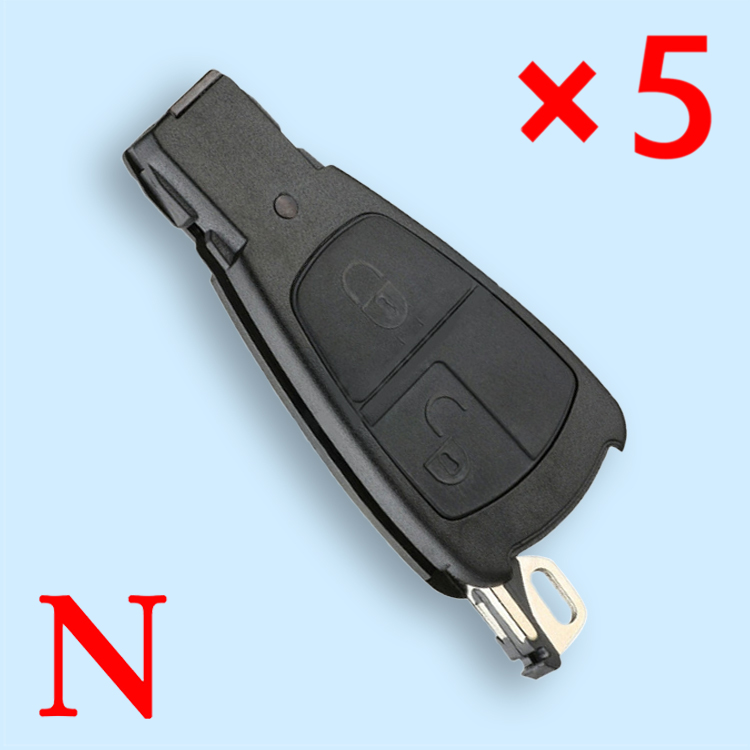 Smart Remote Key Shell 2 Button for Mercedes-Benz E C S CLK - Pack of 5