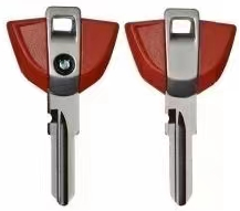 Transponder Key Shell for BMW Motorbike Red Color - Pack of 5