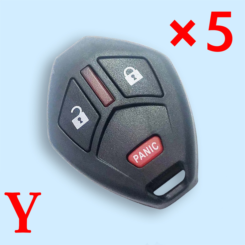 2+1 Button Remote Key Shell without Blade for Mitsubishi (5pcs)